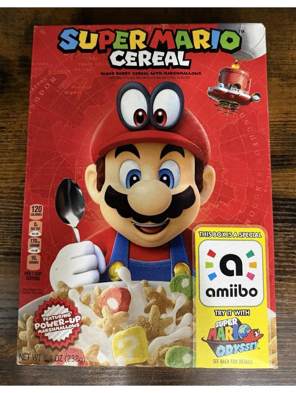 Kellogg's Super Mario Cereal Limited Edition with Amiibo Nintendo New Expired
